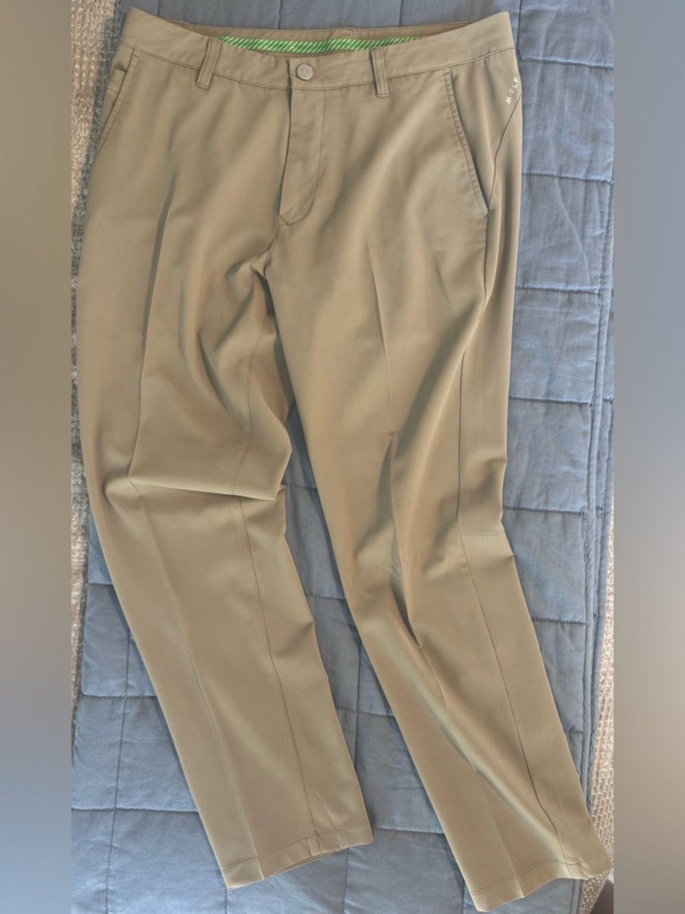 Bonobos Highland Tour Performance Golf Pants 33x30 Athletic Fit - Khaki Sahara - Picture 9 of 14